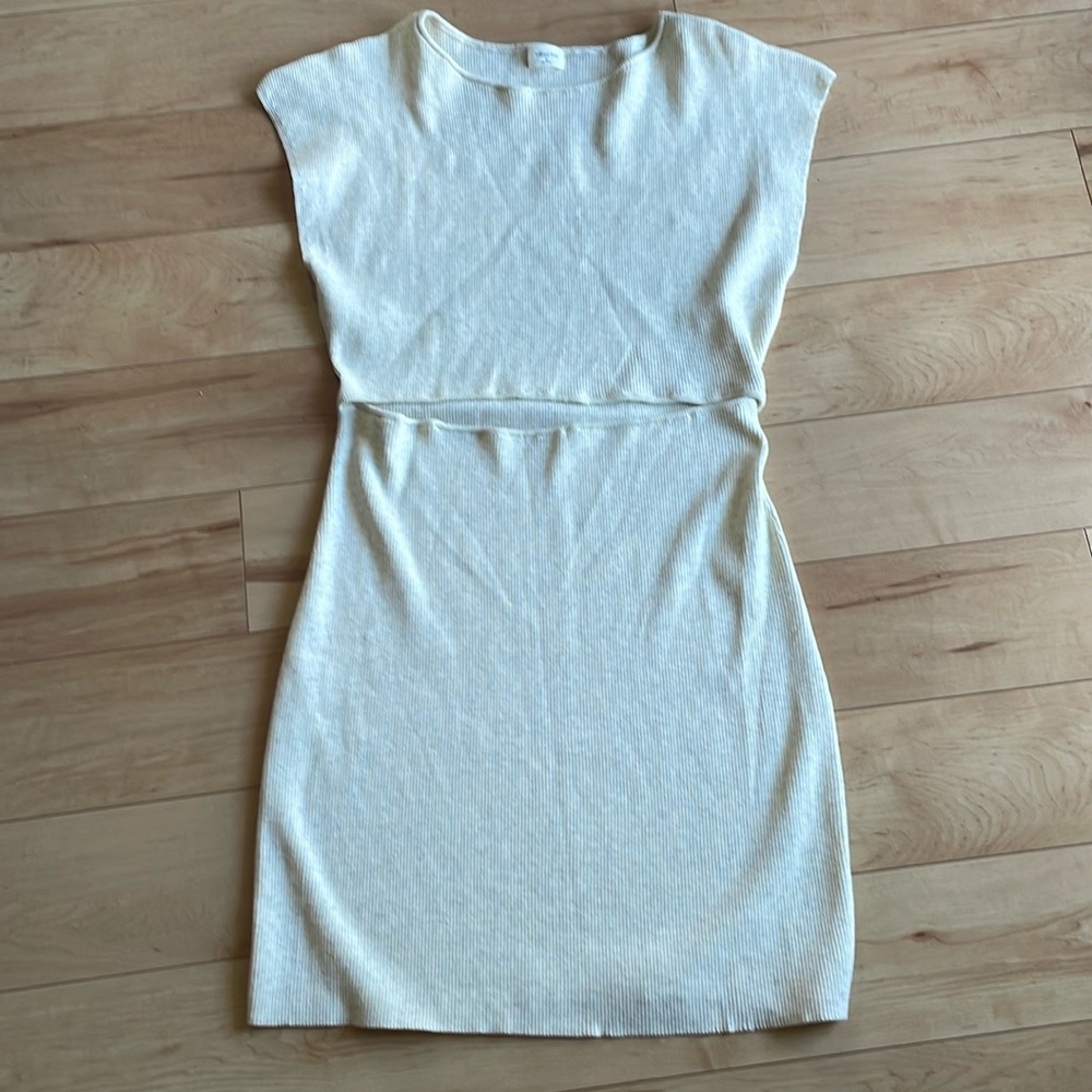 Wilfred Free CUT-OUT KNIT MINI DRESS